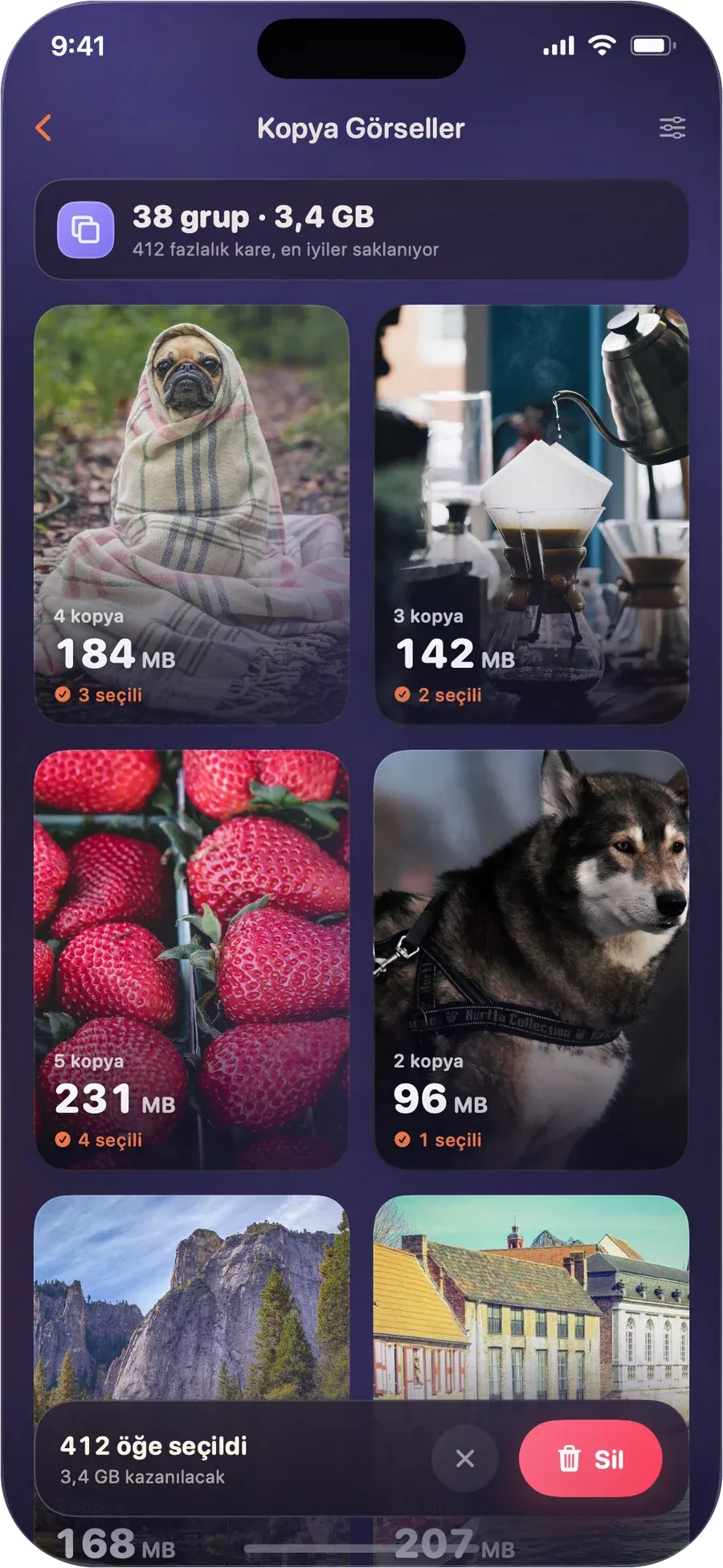 DustFox'ta Kopya Görseller ekranı