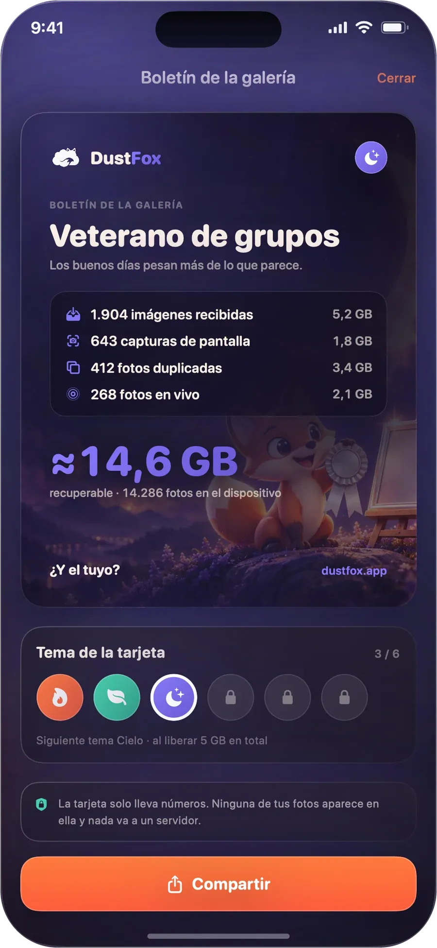 Boletín de la galería con el título Veterano de grupos y el espacio que se puede liberar